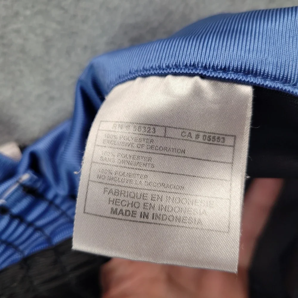 Nike‎ Kids Vintage Tear Away Track Pants Black Blue Snap Side Warmup L 14-16